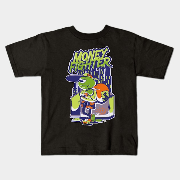 money fighter Kids T-Shirt by Behold Design Supply